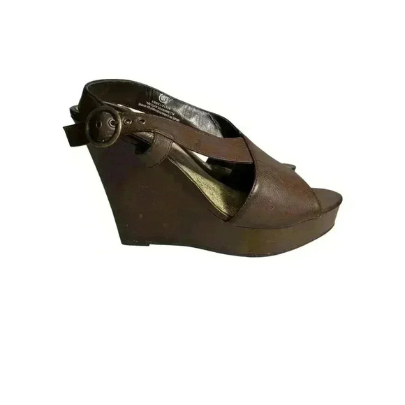 Maurices Brown Wedge Sandals Size 10 - Picture 5 of 12